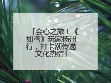 会心之旅！《如鸢》玩家扬州行，打卡潮传递文化热情