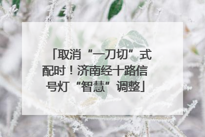 取消“一刀切”式配时！济南经十路信号灯“智慧”调整