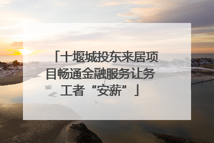 十堰城投东来居项目畅通金融服务让务工者“安薪”