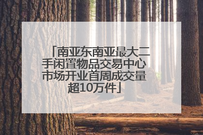 南亚东南亚最大二手闲置物品交易中心市场开业首周成交量超10万件