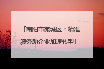 南阳市宛城区：精准服务助企业加速转型