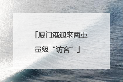 厦门港迎来两重量级“访客”