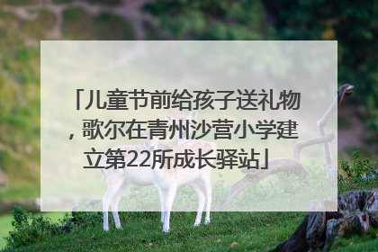 儿童节前给孩子送礼物，歌尔在青州沙营小学建立第22所成长驿站