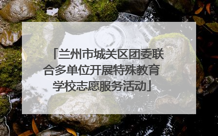 兰州市城关区团委联合多单位开展特殊教育学校志愿服务活动