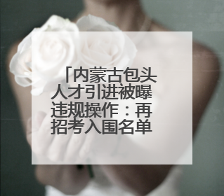 内蒙古包头人才引进被曝违规操作：再招考入围名单与此前一致