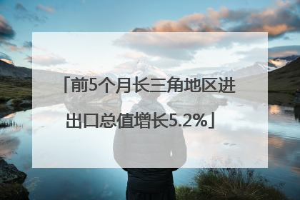 前5个月长三角地区进出口总值增长5.2%