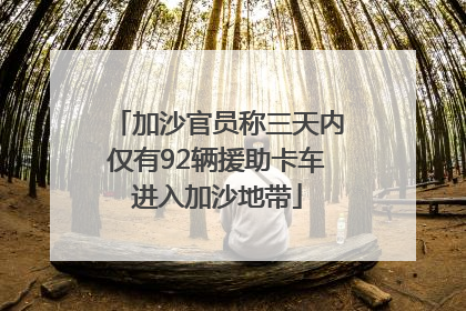 加沙官员称三天内仅有92辆援助卡车进入加沙地带