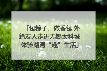 包粽子、做香包 外籍友人走进无锡太科城体验湖湾“趣”生活