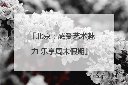 北京：感受艺术魅力 乐享周末假期