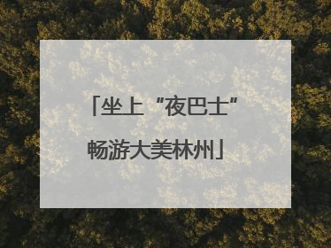 坐上“夜巴士” 畅游大美林州