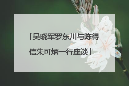 吴晓军罗东川与陈得信朱可炳一行座谈