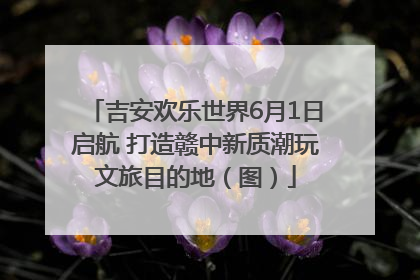 吉安欢乐世界6月1日启航 打造赣中新质潮玩文旅目的地（图）