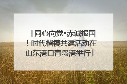 同心向党•赤诚报国！时代楷模共建活动在山东港口青岛港举行