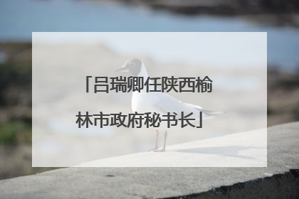吕瑞卿任陕西榆林市政府秘书长