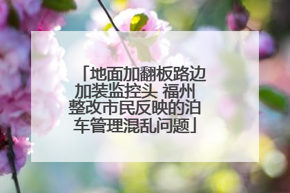 地面加翻板路边加装监控头 福州整改市民反映的泊车管理混乱问题