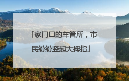家门口的车管所，市民纷纷竖起大拇指