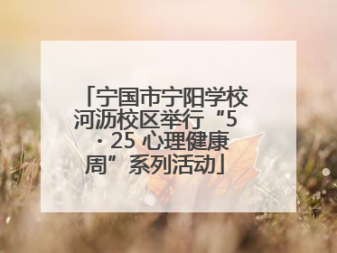宁国市宁阳学校河沥校区举行“5・25 心理健康周”系列活动