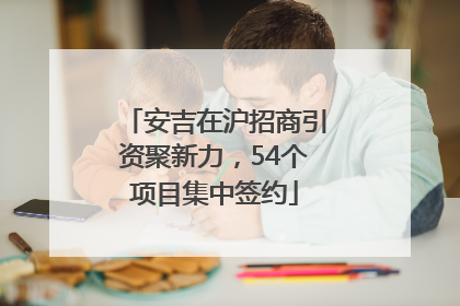 安吉在沪招商引资聚新力，54个项目集中签约