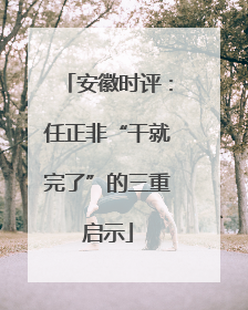 安徽时评：任正非“干就完了”的三重启示