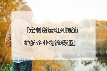 定制货运班列提速 护航企业物流畅通