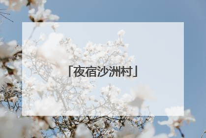 夜宿沙洲村