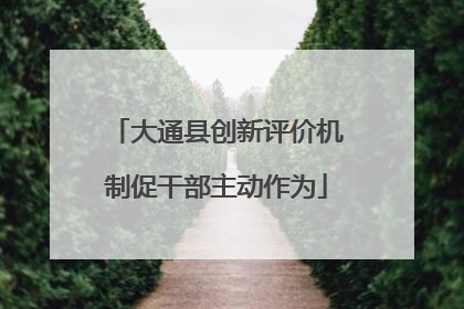 大通县创新评价机制促干部主动作为