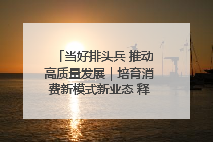 当好排头兵 推动高质量发展｜培育消费新模式新业态 释放经济增长新动能