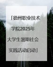 德州职业技术学院2025年大学生暑期社会实践活动启动