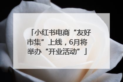小红书电商“友好市集”上线，6月将举办“开业活动”