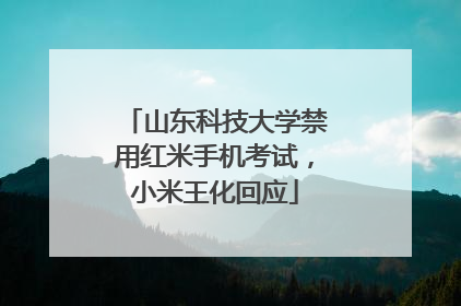 山东科技大学禁用红米手机考试，小米王化回应