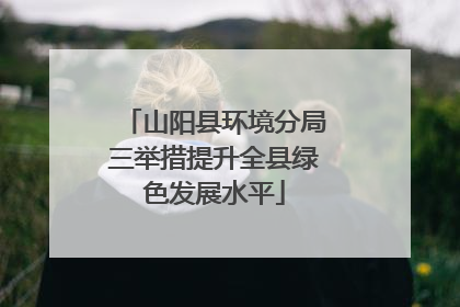 山阳县环境分局三举措提升全县绿色发展水平