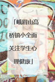 峨眉山高桥镇小全面关注学生心理健康