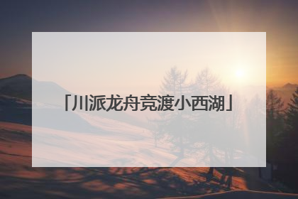 川派龙舟竞渡小西湖
