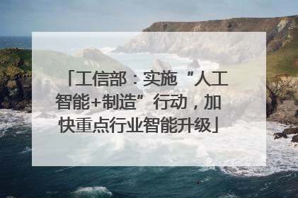 工信部：实施“人工智能+制造”行动，加快重点行业智能升级
