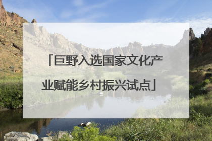巨野入选国家文化产业赋能乡村振兴试点