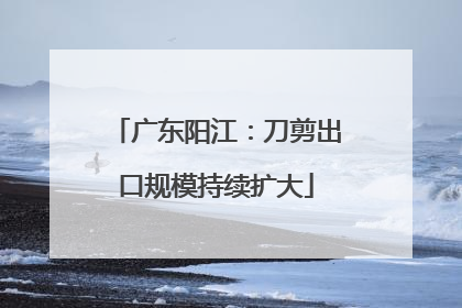广东阳江：刀剪出口规模持续扩大