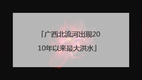 广西北流河出现2010年以来最大洪水