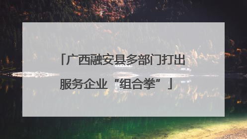 广西融安县多部门打出服务企业“组合拳”