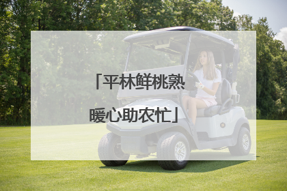 平林鲜桃熟 暖心助农忙