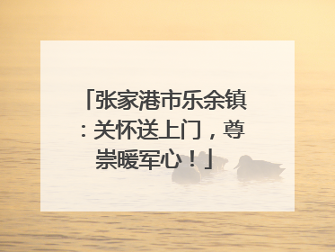 张家港市乐余镇：关怀送上门，尊崇暖军心！
