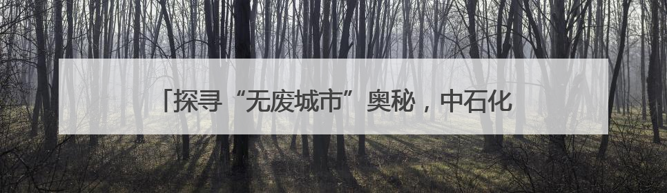 探寻“无废城市”奥秘，中石化黄石公司为美好生活“加油”