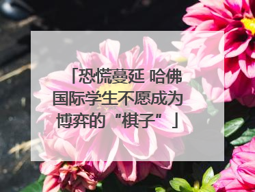 恐慌蔓延 哈佛国际学生不愿成为博弈的“棋子”