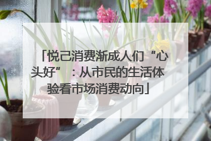 悦己消费渐成人们“心头好”：从市民的生活体验看市场消费动向