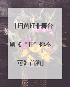 扫黄打非舞台剧《“非”你不可》首演