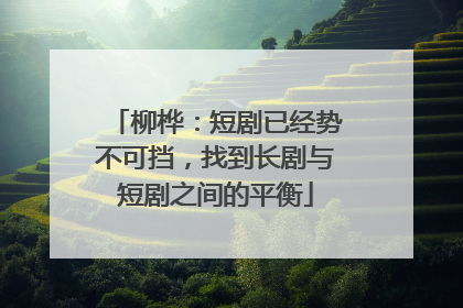 柳桦：短剧已经势不可挡，找到长剧与短剧之间的平衡