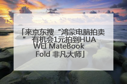 来京东搜“鸿蒙电脑拍卖” 有机会1元拍到HUAWEI MateBook Fold 非凡大师
