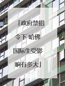 政府禁招令下 哈佛国际生受影响有多大