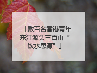 数百名香港青年东江源头三百山“饮水思源”