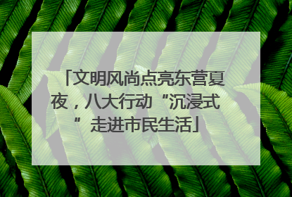 文明风尚点亮东营夏夜，八大行动“沉浸式”走进市民生活