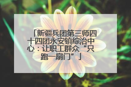 新疆兵团第三师四十四团永安镇综治中心：让职工群众“只跑一扇门”